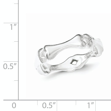 Sterling Silver Polished Bone Ring