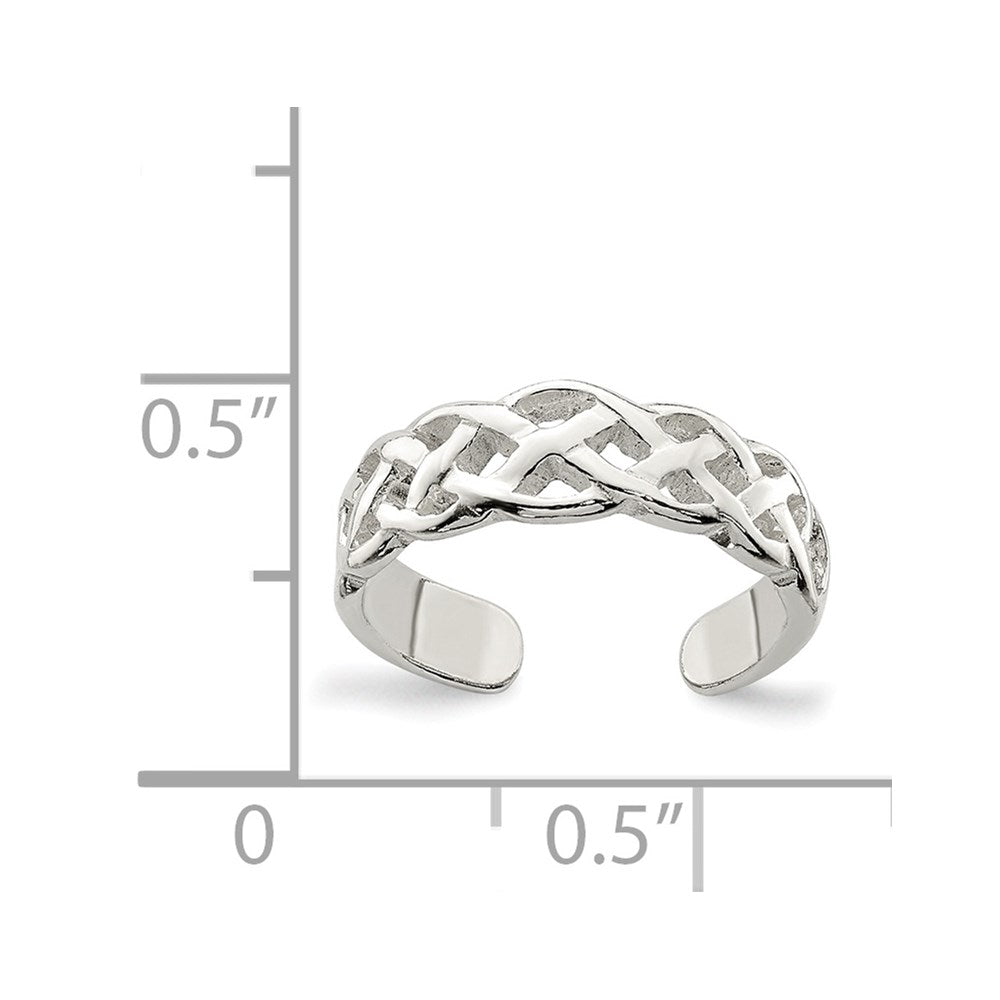 Sterling Silver Celtic Weave Toe Ring