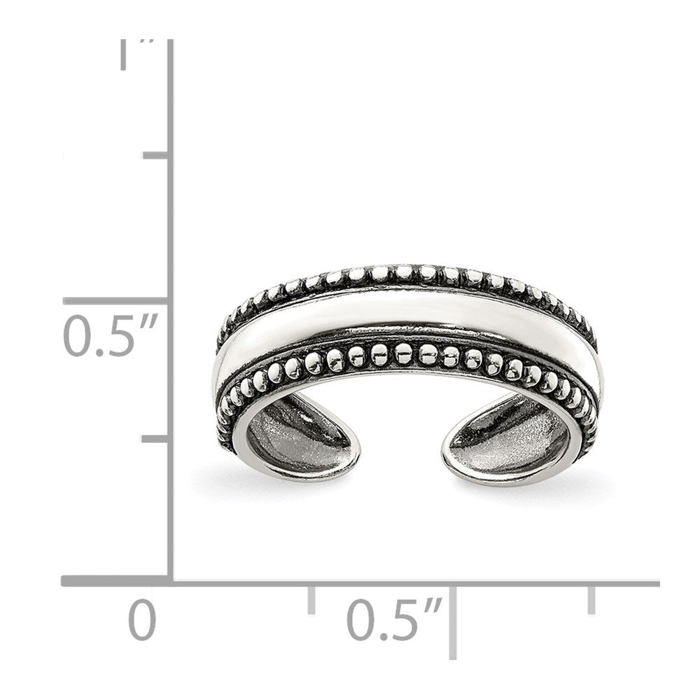 Sterling Silver Antiqued Toe Ring