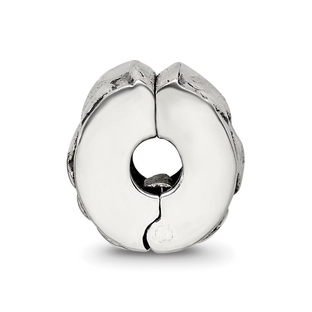Sterling Silver Reflections Hinged Hearts Clip Bead