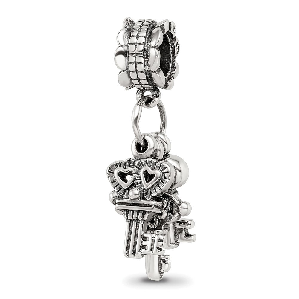 Sterling Silver Reflections Three Keys Dangle Bead