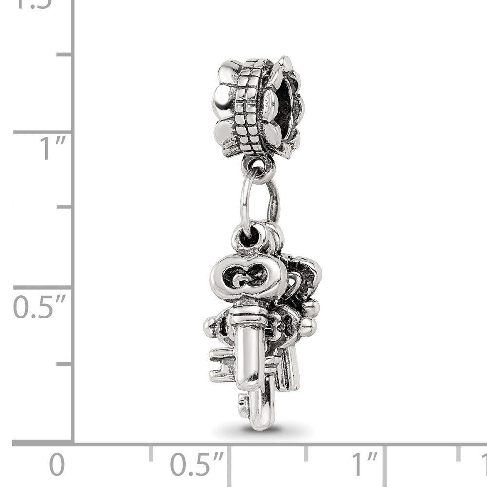 Sterling Silver Reflections Three Keys Dangle Bead