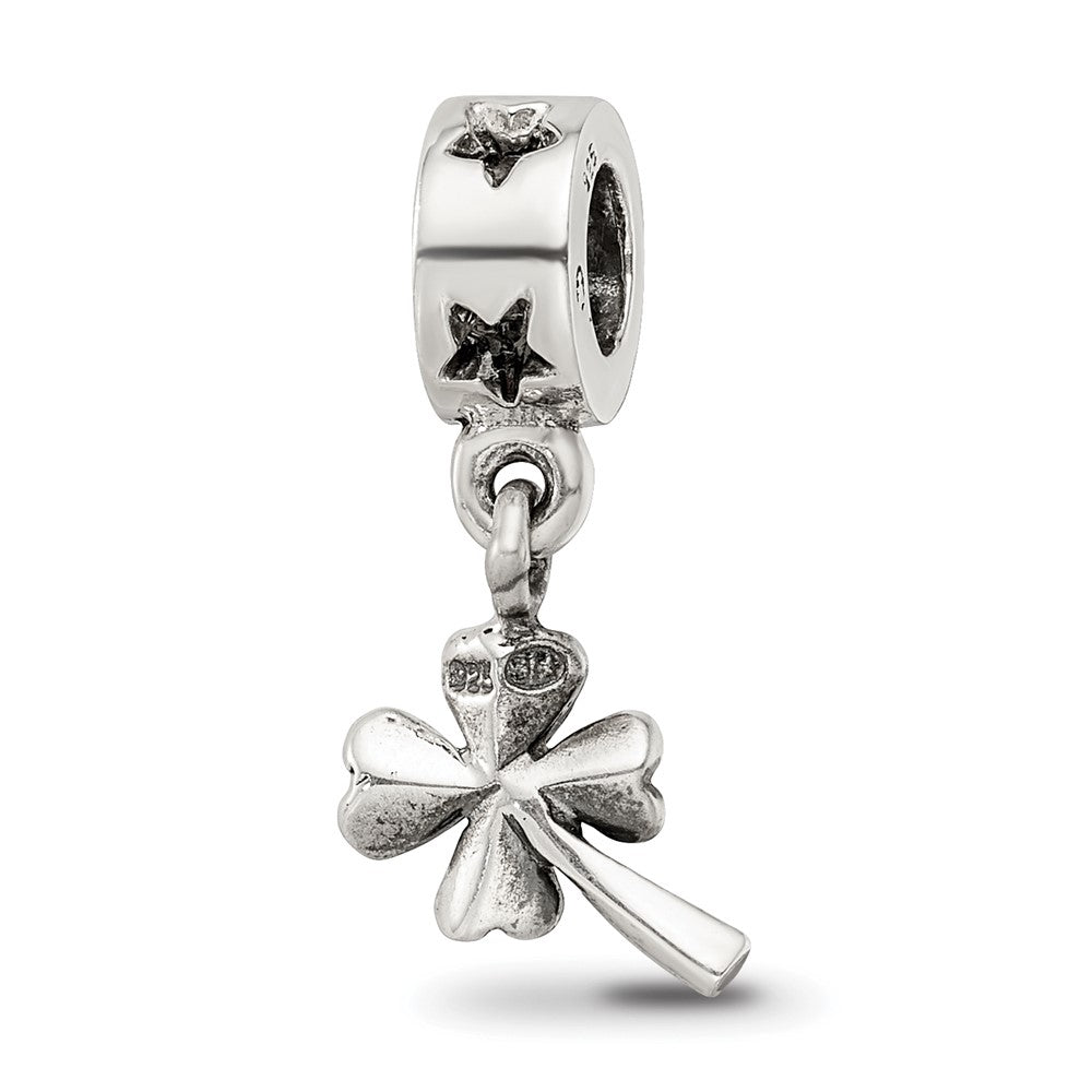 Sterling Silver Reflections 4-leaf Clover Dangle Bead