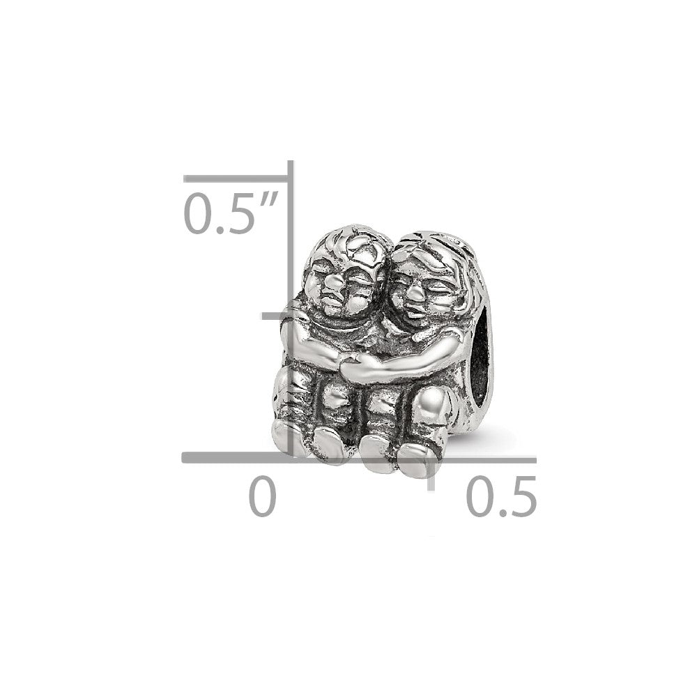 Sterling Silver Reflections Two Kids Bead