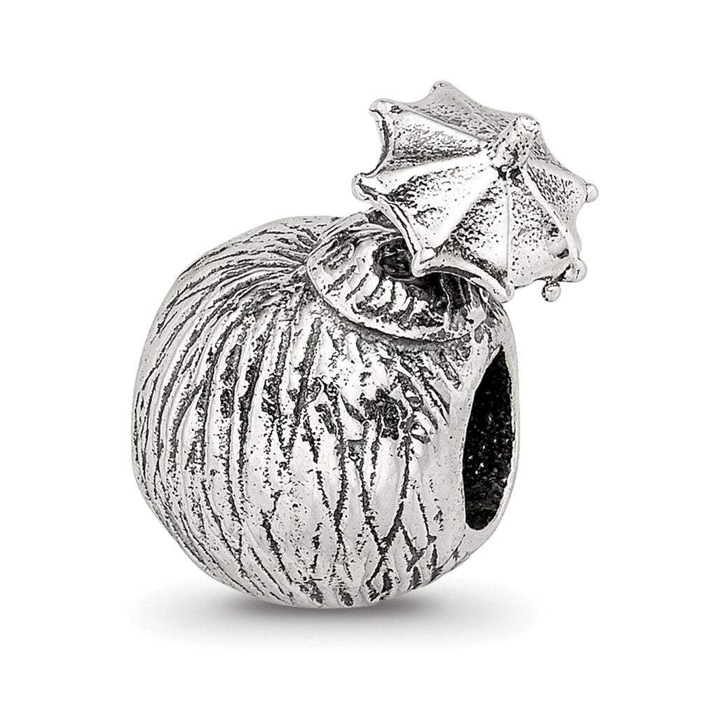 Sterling Silver Reflections Coconut Drink Bead