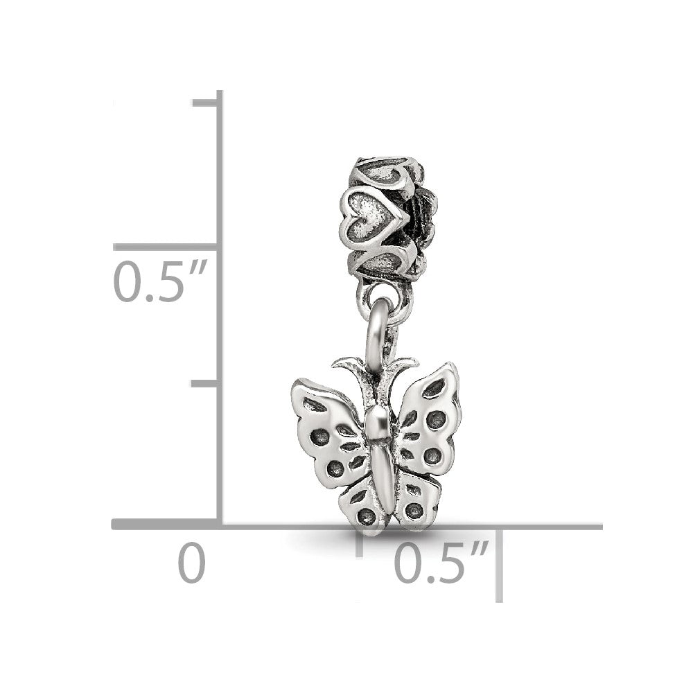 Kids Collection Sterling Silver Butterfly Dangle Reflections Bead