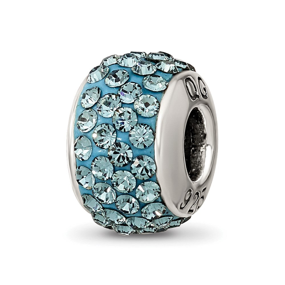 Sterling Silver Reflections December Full Blue Preciosa Crystal Bead