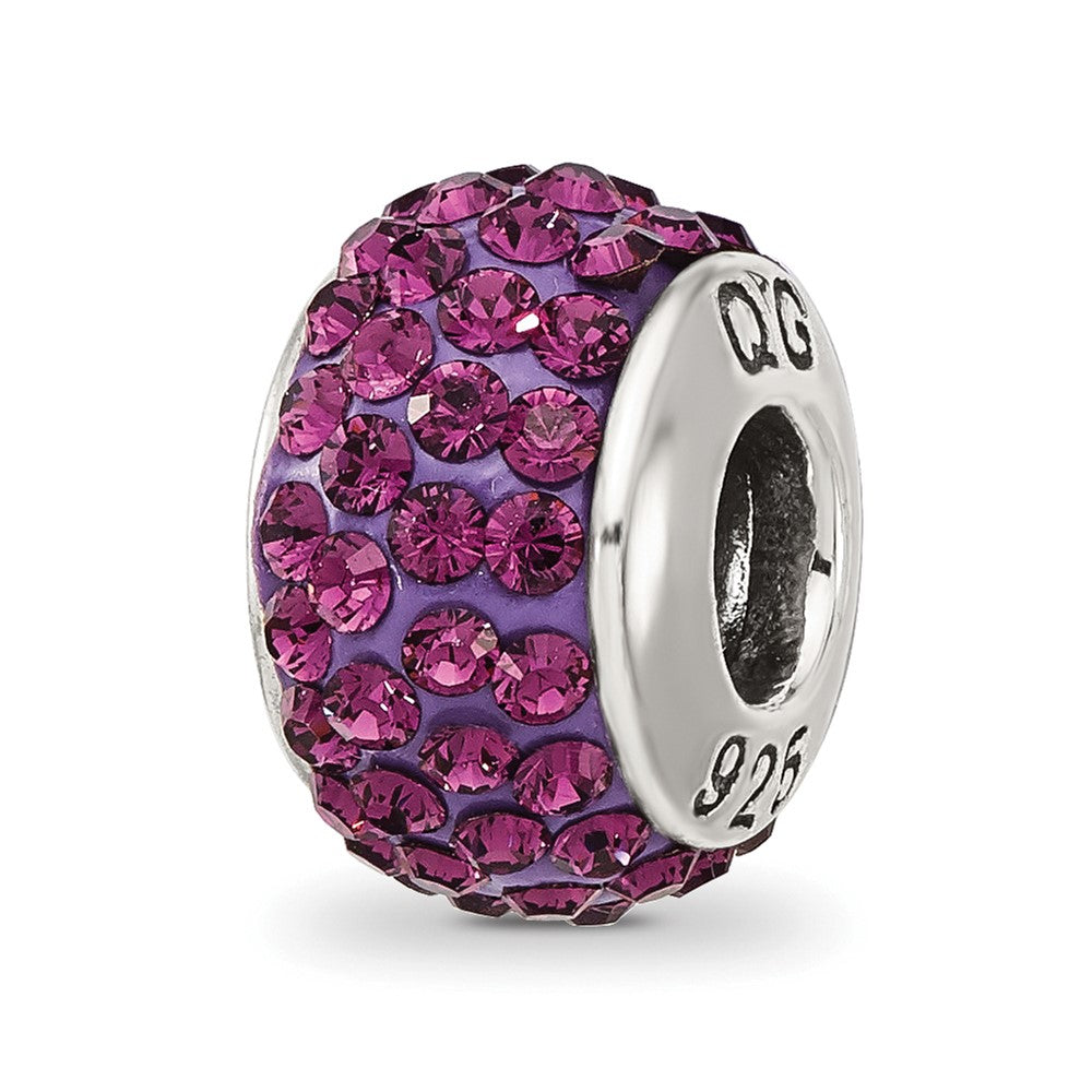 Sterling Silver Reflections February Full Purple Preciosa Crystal Bead