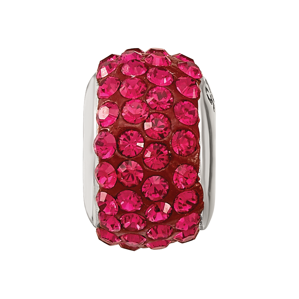 Sterling Silver Reflections July Full Red Preciosa Crystal Bead