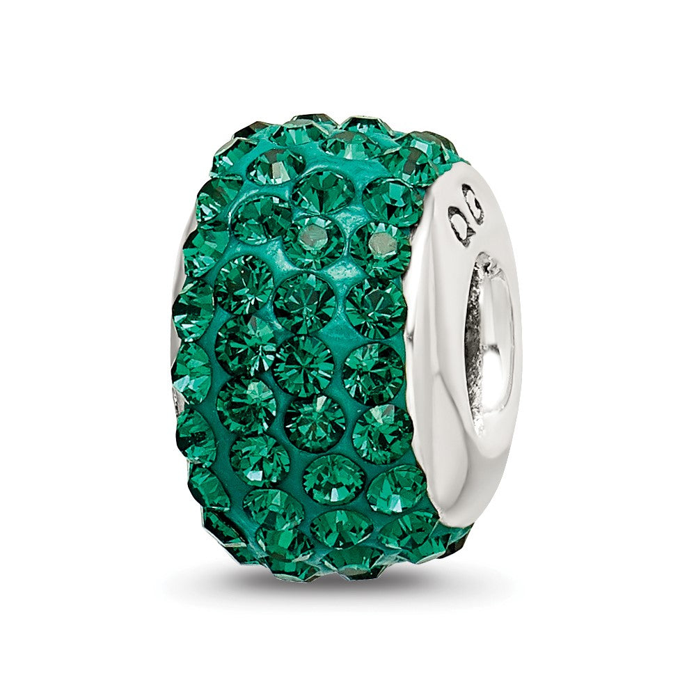 Sterling Silver Reflections May Full Green Preciosa Crystal Bead