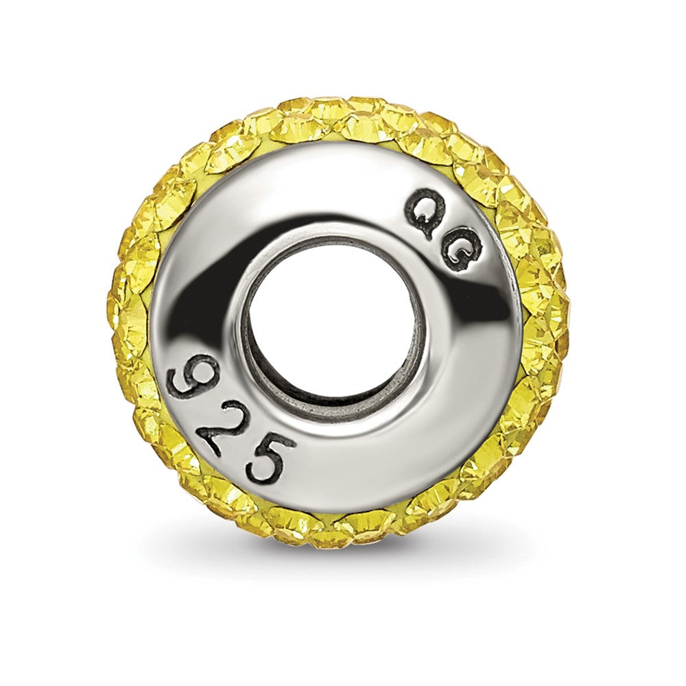Sterling Silver Reflections November Full Yellow Preciosa Crystal Bead