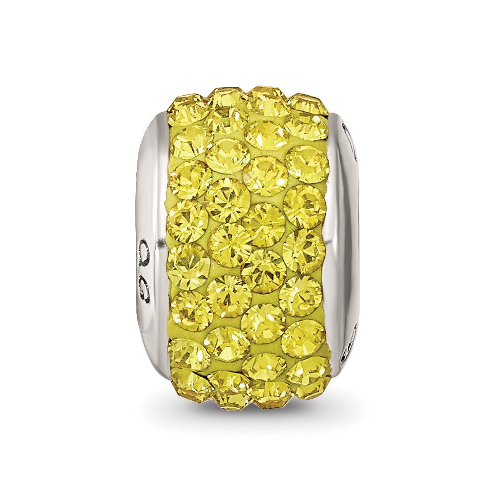 Sterling Silver Reflections November Full Yellow Preciosa Crystal Bead
