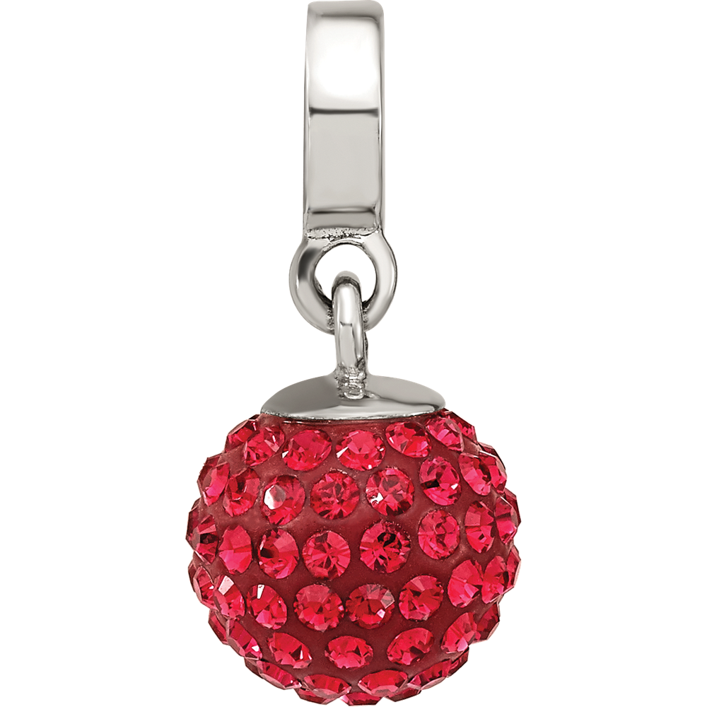 Sterling Silver Reflections July Preciosa Crystal Ball Dangle Bead