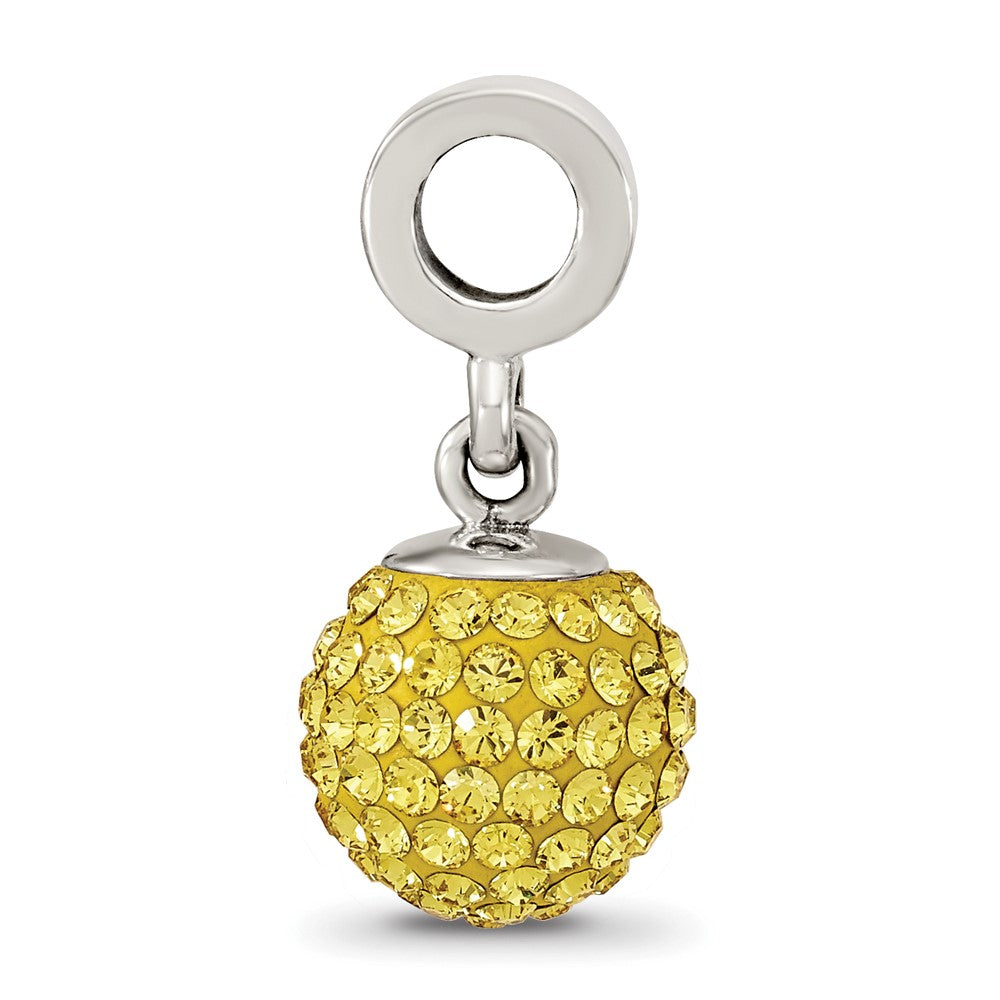 Sterling Silver Reflections Nov Preciosa Crystal Ball Dangle Bead