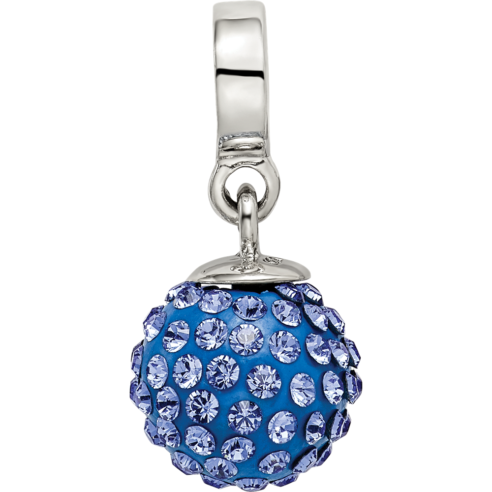 Sterling Silver Reflections Sept Preciosa Crystal Ball Dangle Bead
