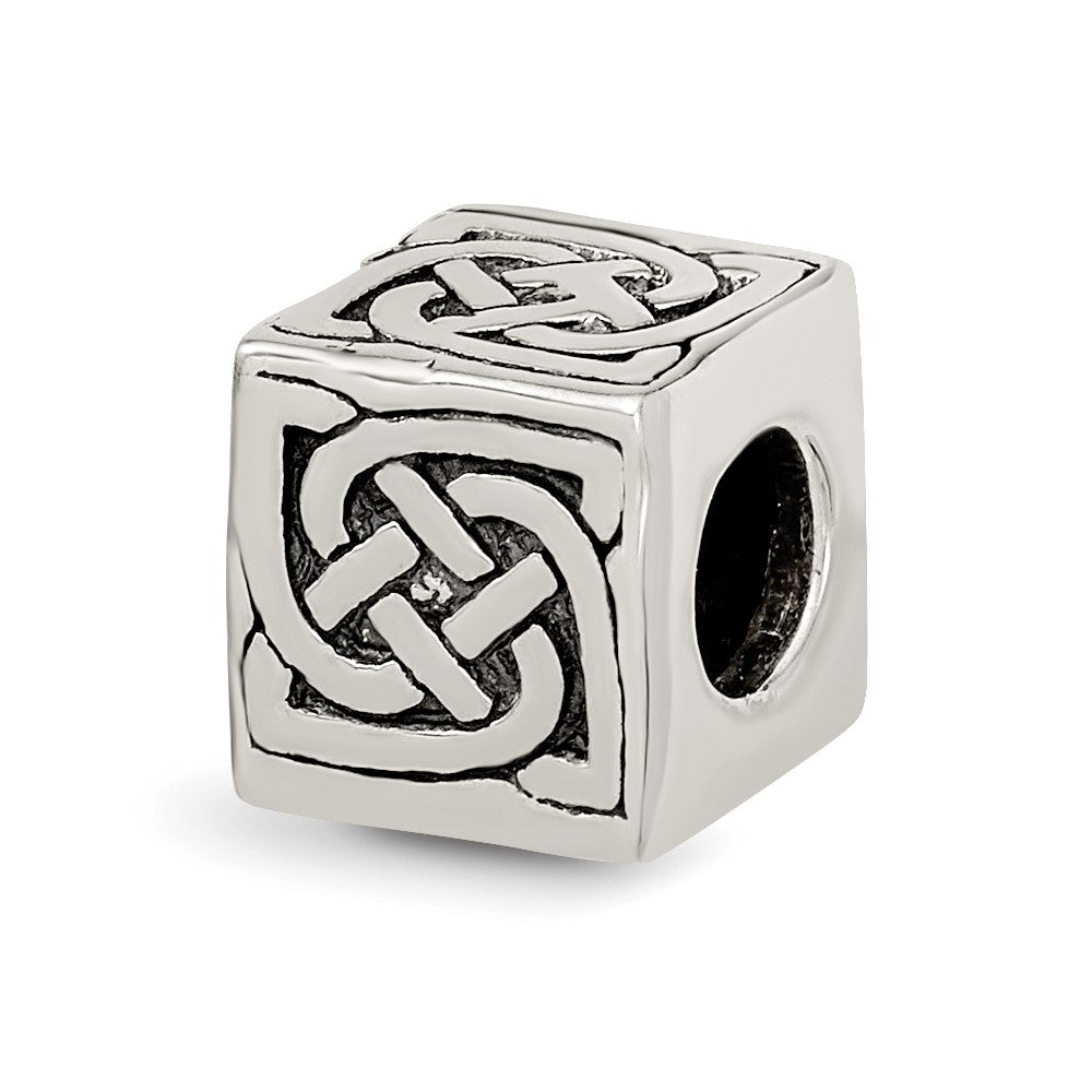 Sterling Silver Reflections Celtic Block Bead