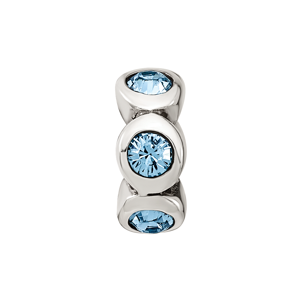 Sterling Silver Reflections Dec Preciosa Crystal Birthstone Bead