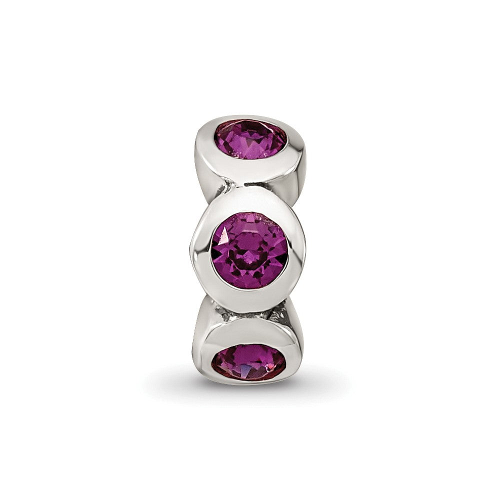 Sterling Silver Reflections Feb Preciosa Crystal Birthstone Bead