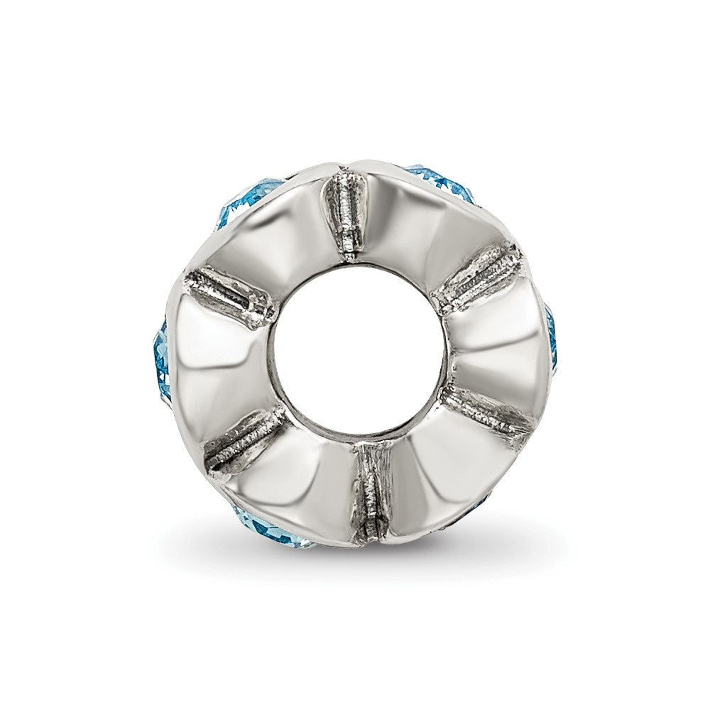 Sterling Silver Reflections March Preciosa Crystal Birthstone Bead