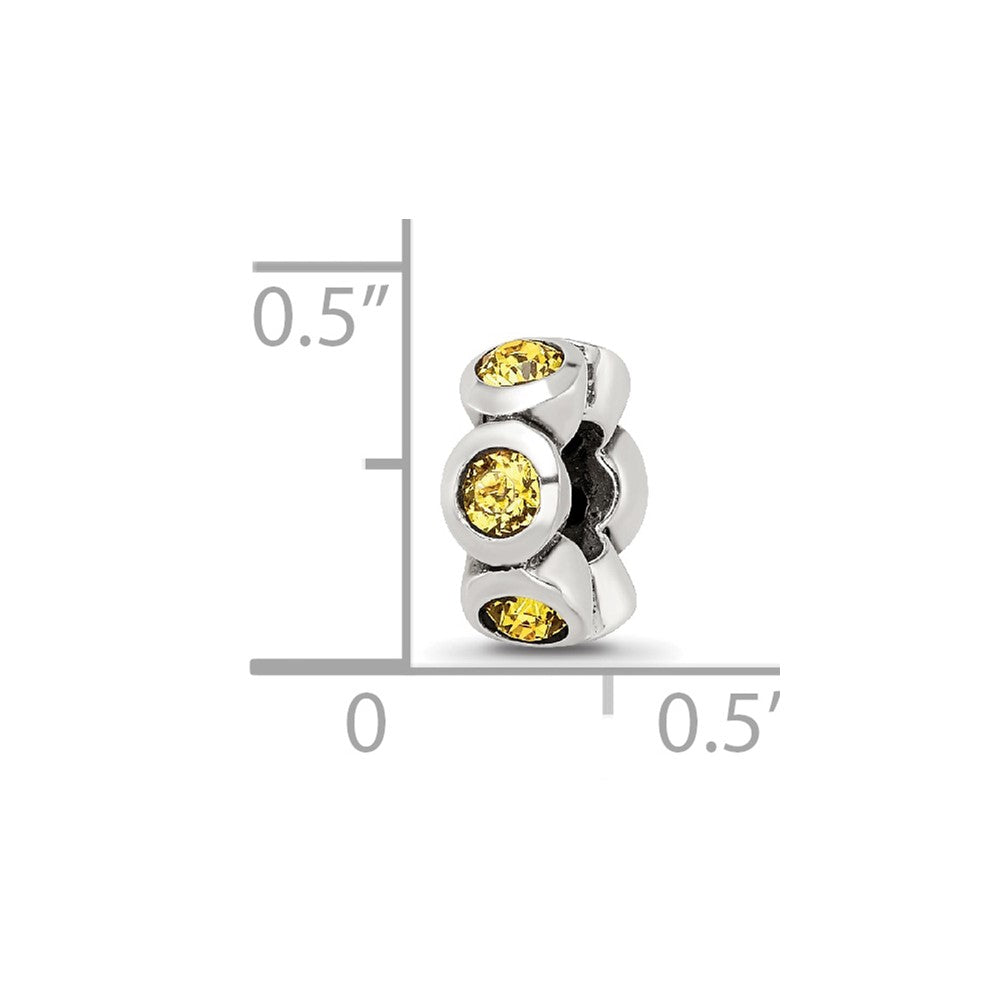 Sterling Silver Reflections Nov Preciosa Crystal Birthstone Bead