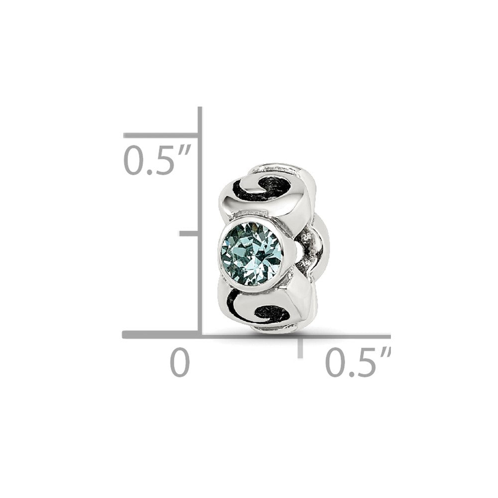 Sterling Silver Reflections December Blue Preciosa Crystal Bead