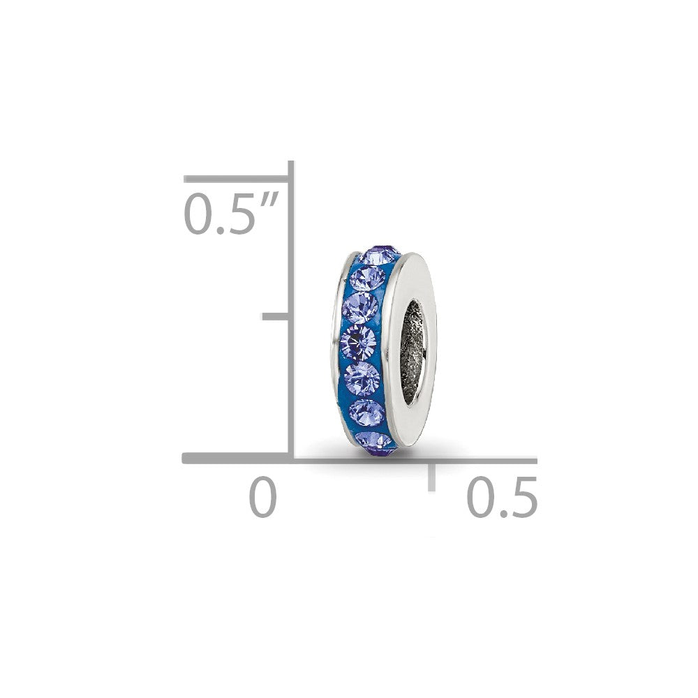 Sterling Silver Reflections Sept Single Row Preciosa Crystal Bead