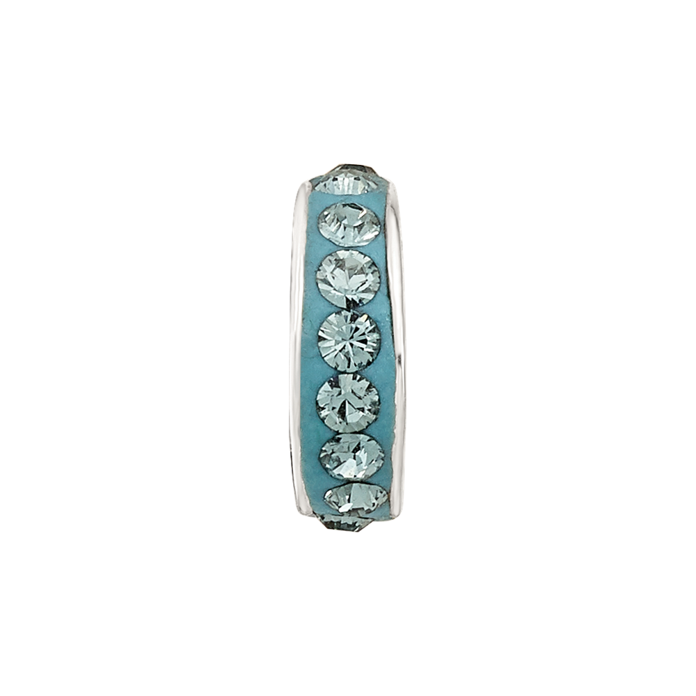 Sterling Silver Reflections Dec Single Row Preciosa Crystal Bead