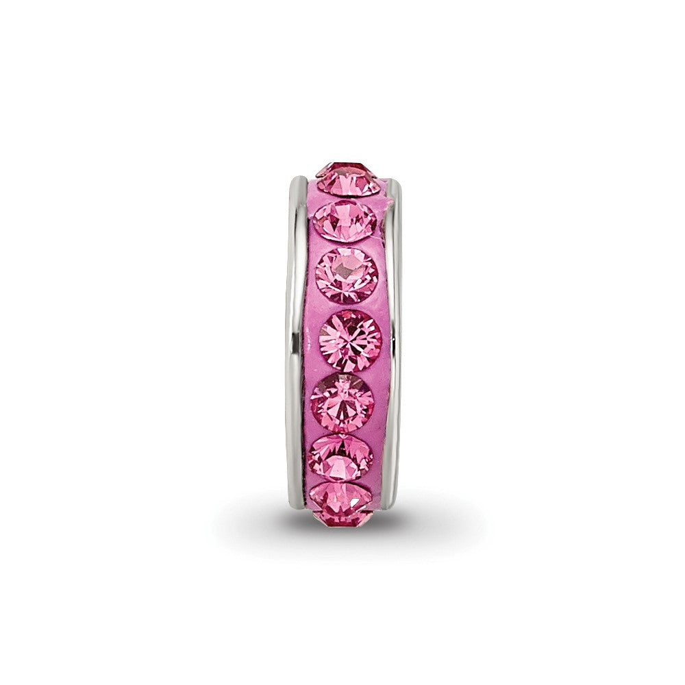 Sterling Silver Reflections Oct Single Row Preciosa Crystal Bead