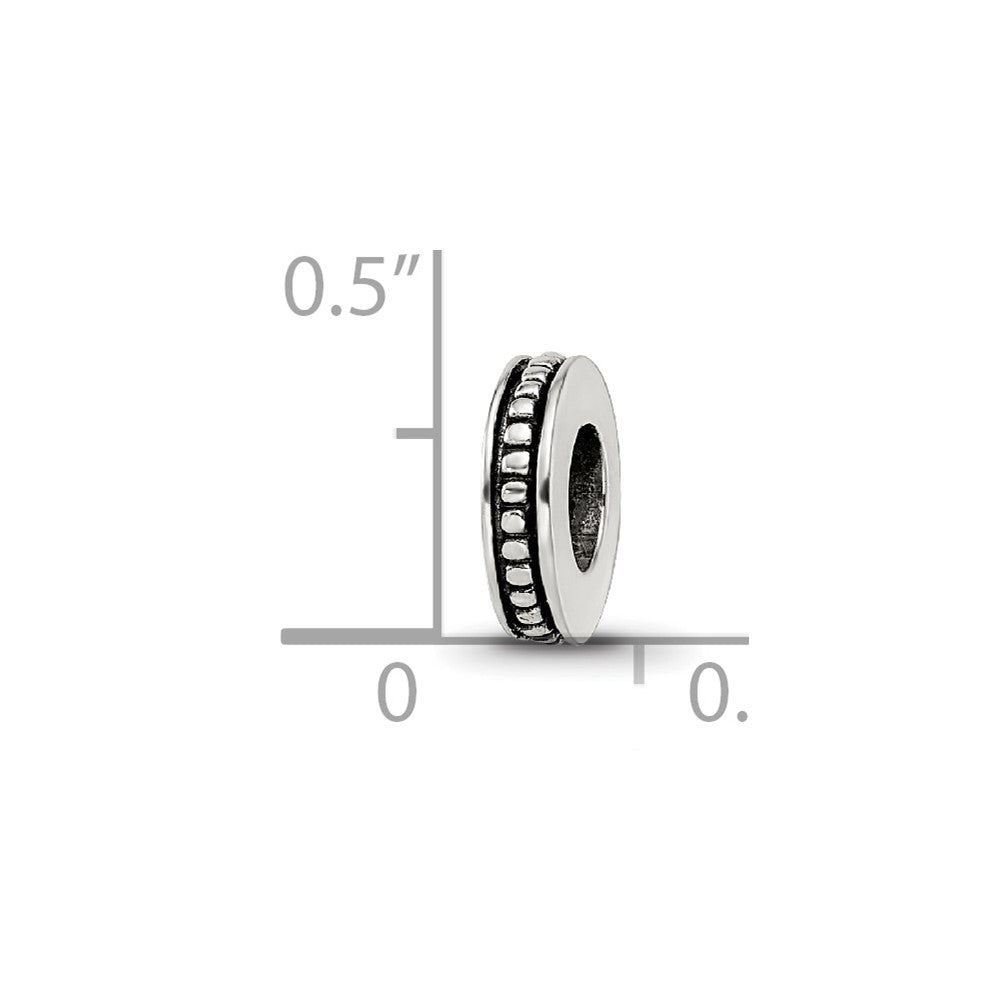 Sterling Silver Reflections Notched Spacer Bead
