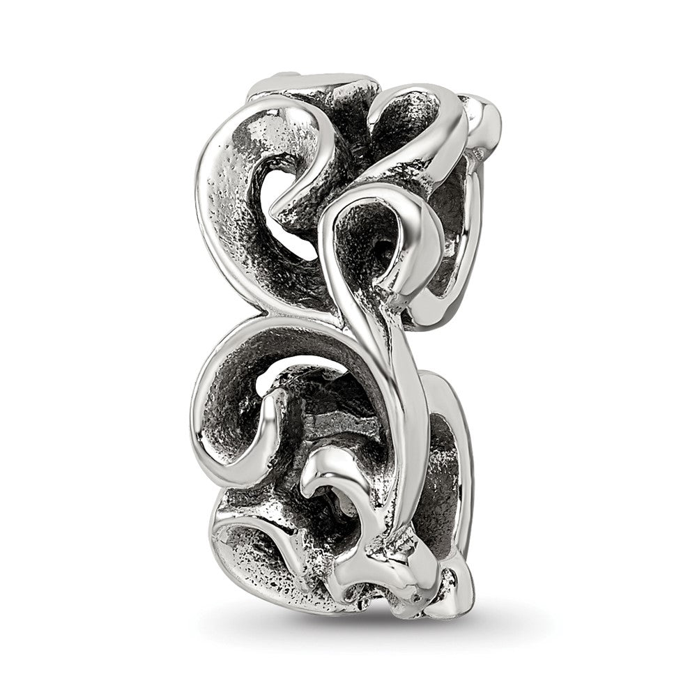 Sterling Silver Reflections Scroll Connector Bead