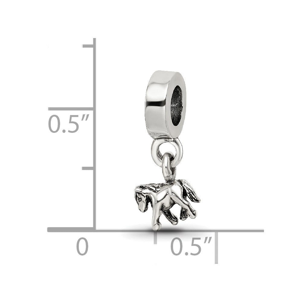 Kids Collection Sterling Silver Pony Dangle Reflections Bead