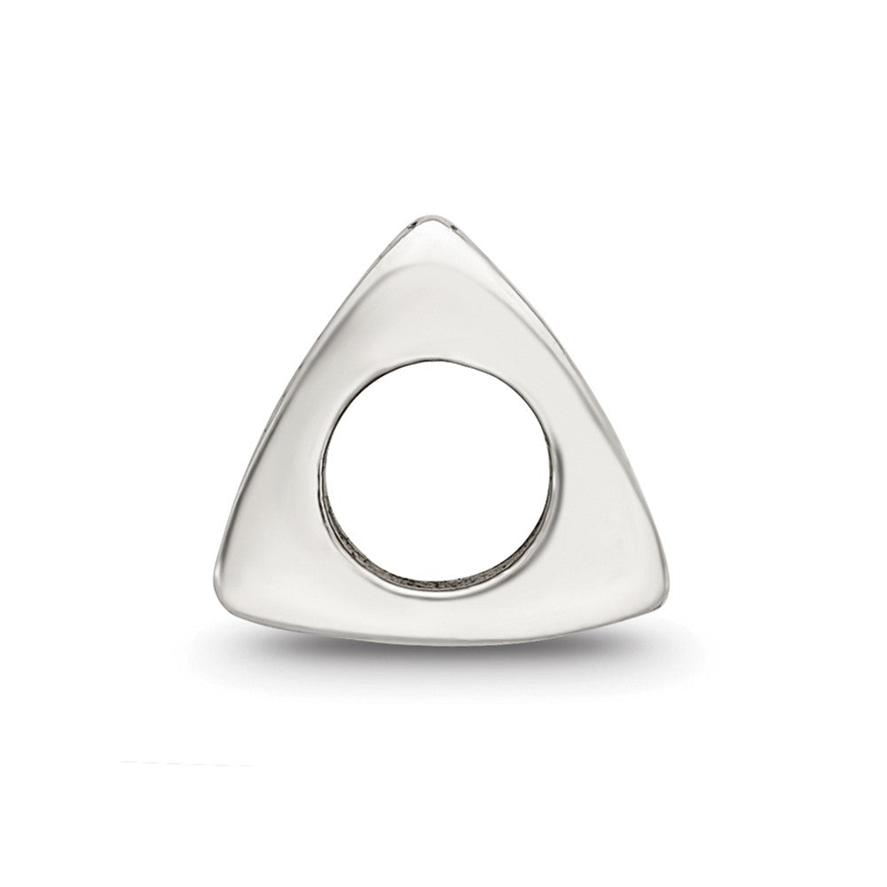Sterling Silver Reflections Letter M Triangle Block Bead