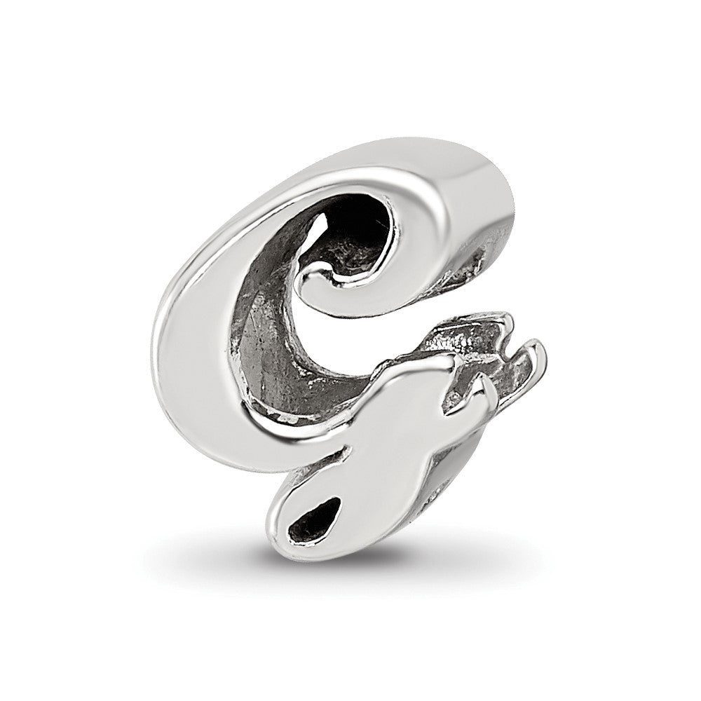 Sterling Silver Reflections Letter G Script Bead