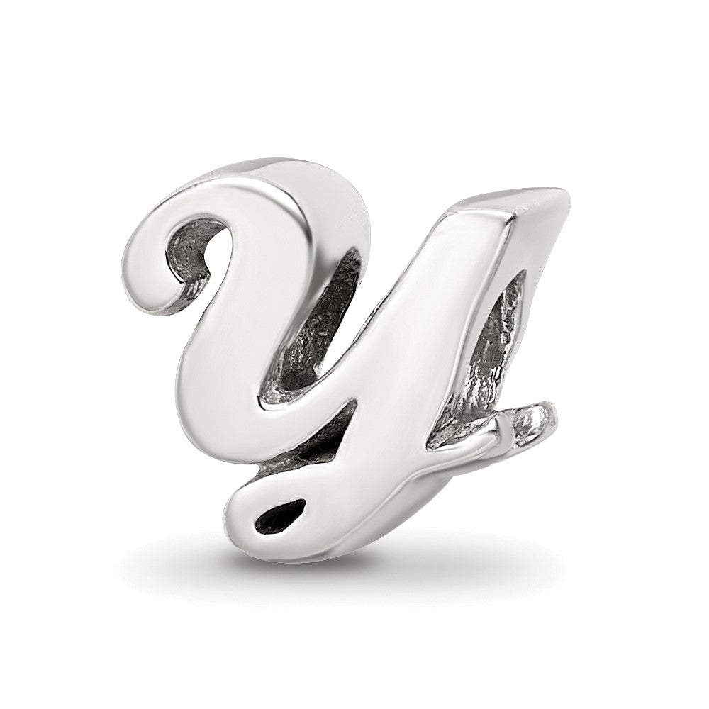 Sterling Silver Reflections Letter Y Script Bead