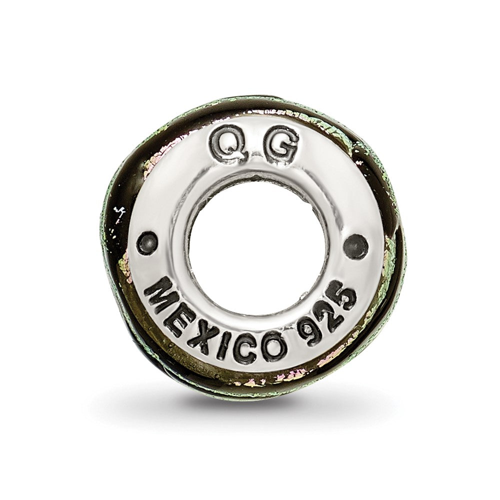 Sterling Silver Reflections Pink Dichroic Glass Bead