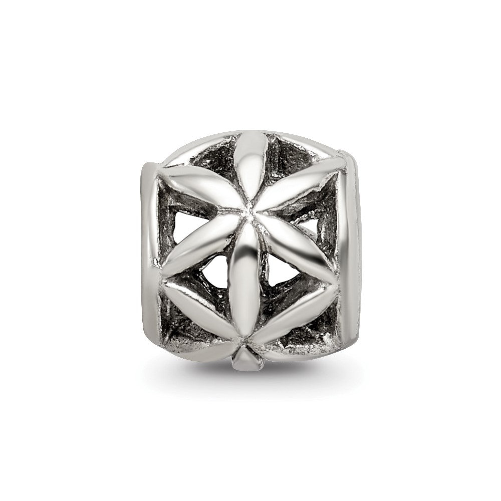 Sterling Silver Reflections Floral Cut Out Bali Bead