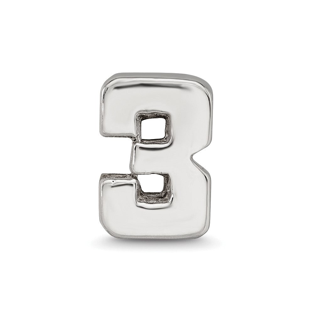 Sterling Silver Reflections Number 3 Bead