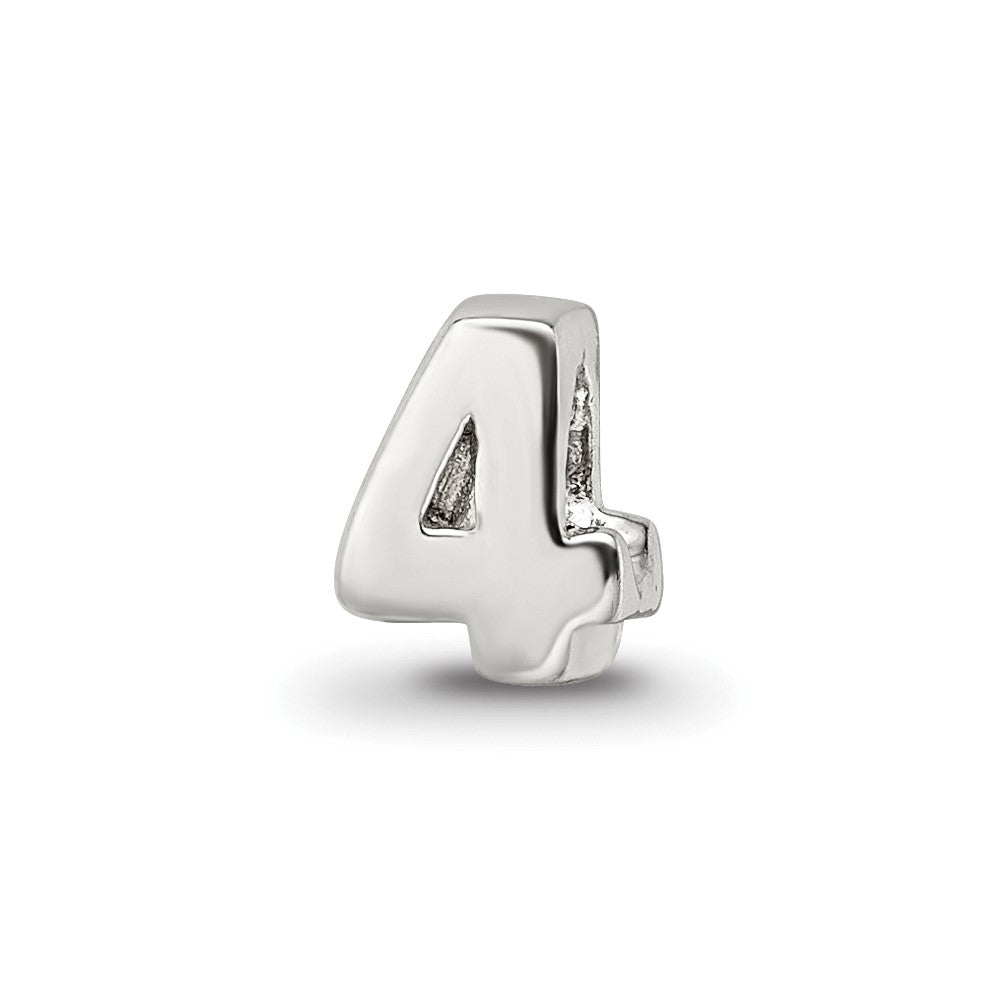 Sterling Silver Reflections Kids Number 4 Bead
