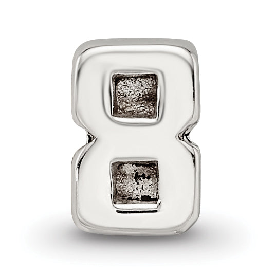 Sterling Silver Reflections Kids Number 8 Bead Size: 6.36MM X 5.45MM