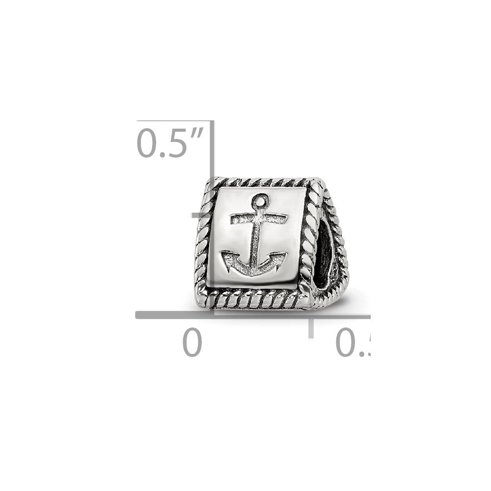Sterling Silver Reflections Anchor, Cross, Heart Trilogy Three Sided Bead