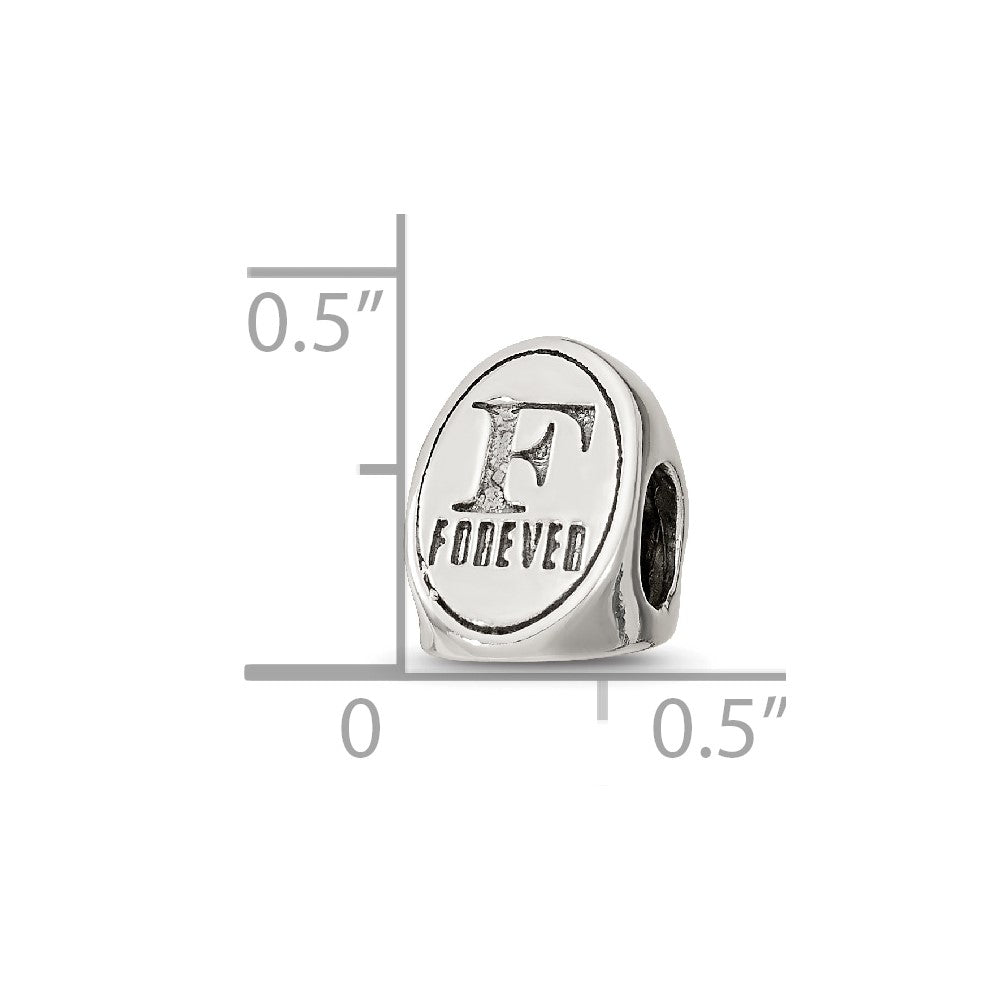 Sterling Silver Reflections Best Friend Trilogy Oval Bead