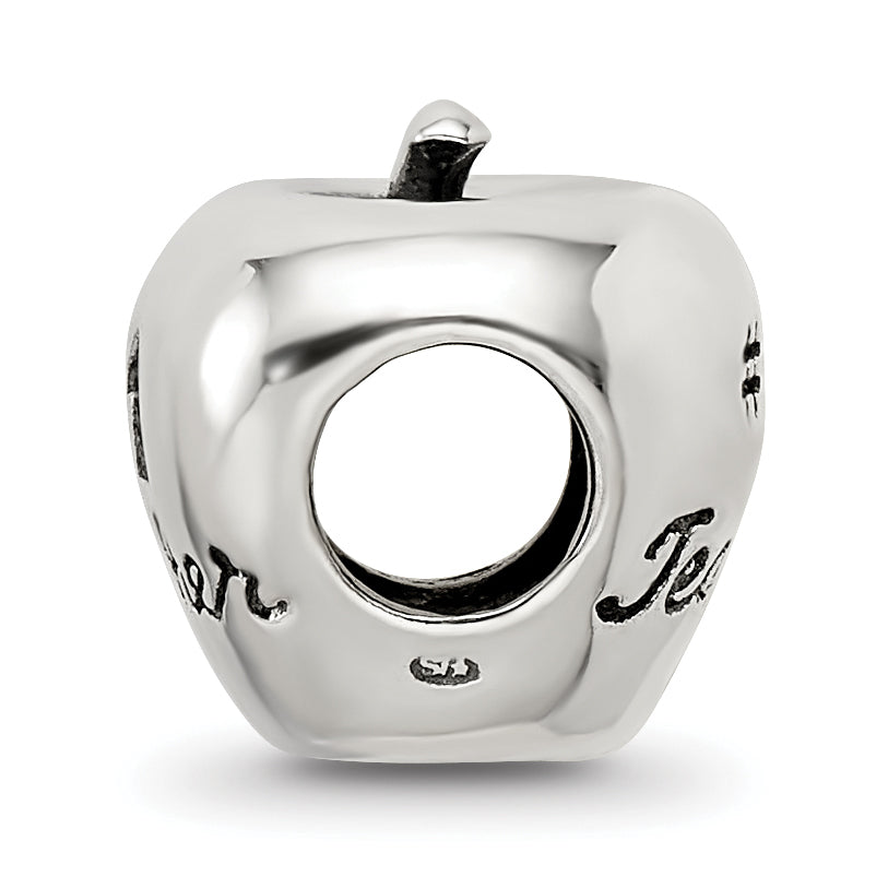 Sterling Silver Reflections #1 Teacher on Apple Bead Size: 10MM X 10.91MM