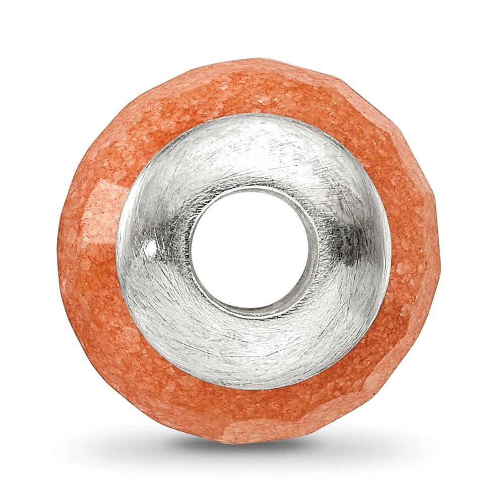 Sterling Silver Reflections Peach Quartz Stone Bead