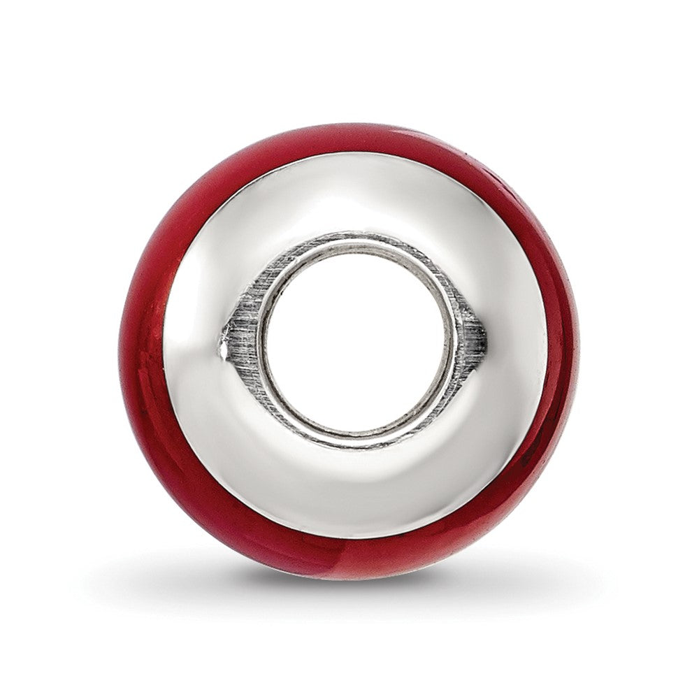 Sterling Silver Reflections Red Quartz Stone Bead