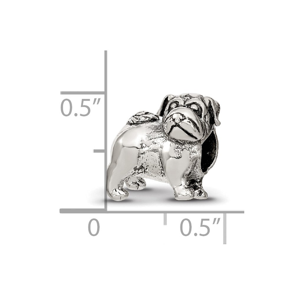 Sterling Silver Reflections Pug Bead