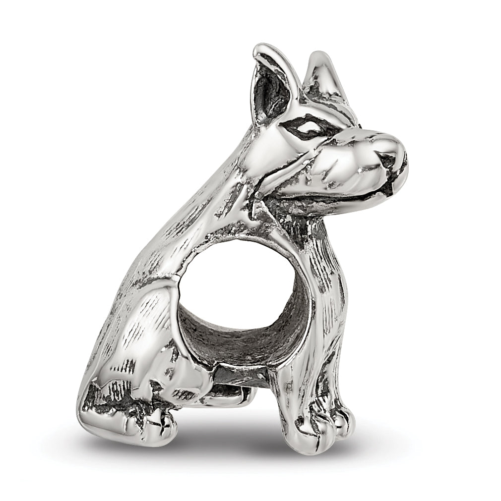Sterling Silver Reflections Doberman Pinscher Bead Size: 13.64MM X 8.18MM