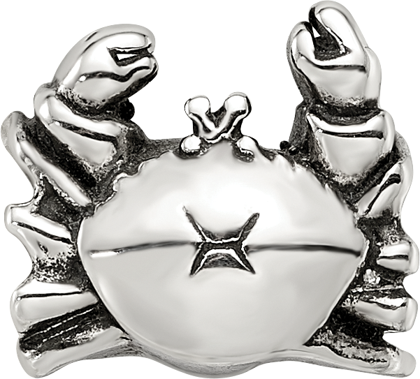 Sterling Silver Reflections Crab Bead Size: 9.09MM X 10MM