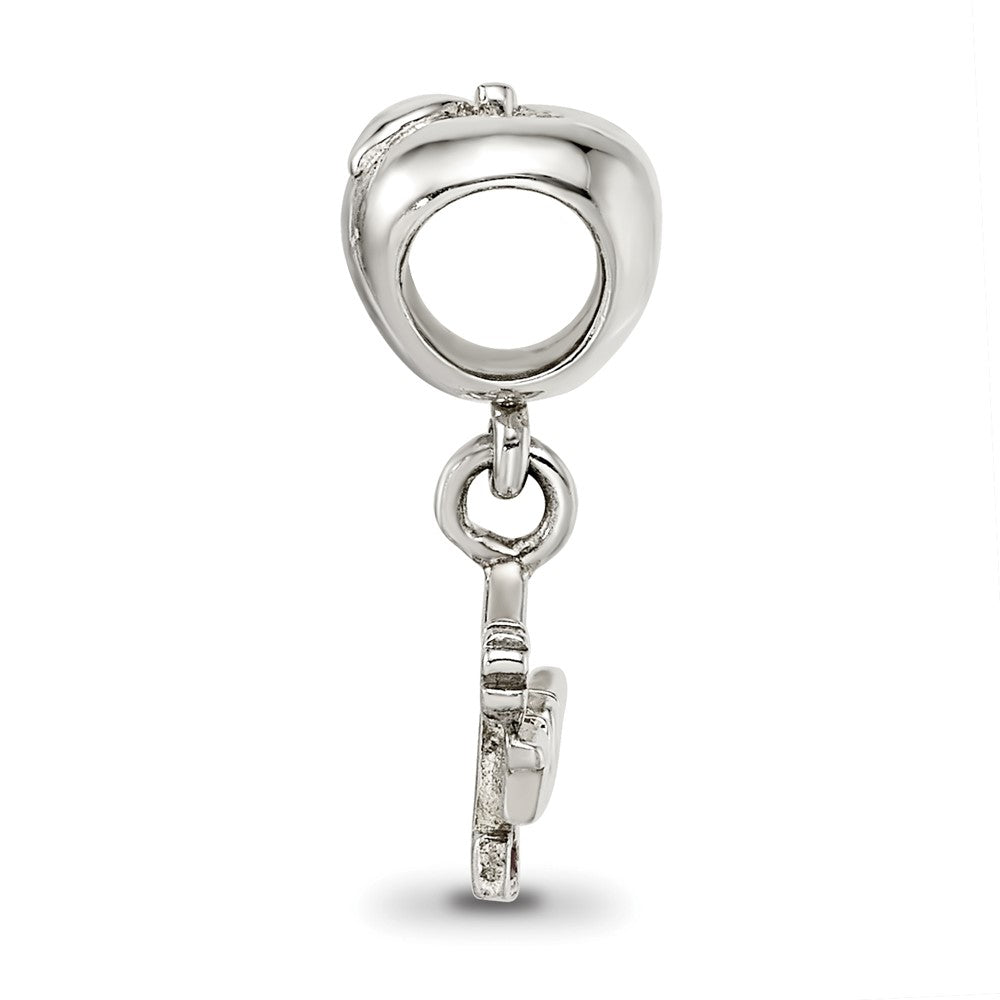 Sterling Silver Reflections Apple w/Enameled #1 Teacher Dangle Bead