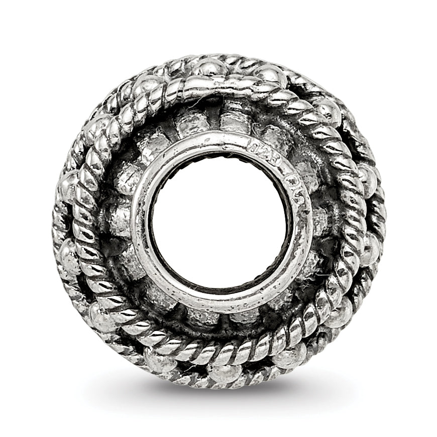 Sterling Silver Reflections Decorative Bali Bead Size: 10.91MM X 10MM