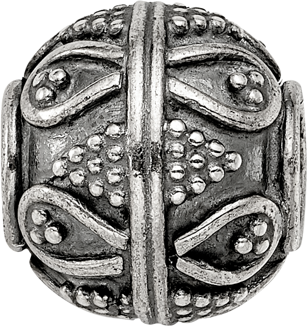 Sterling Silver Reflections Decorative Bali Bead Size: 10.91MM X 10MM